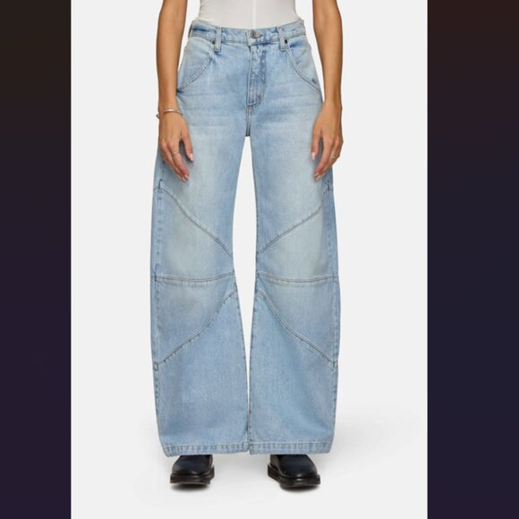 NEW EB DENIM Freddy Cropped Barrel Jeans in daphne for women 1125 8t4 - Picture 10 of 10